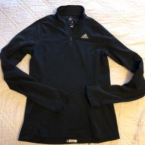 Black Adidas quarter zip athletic pullover
